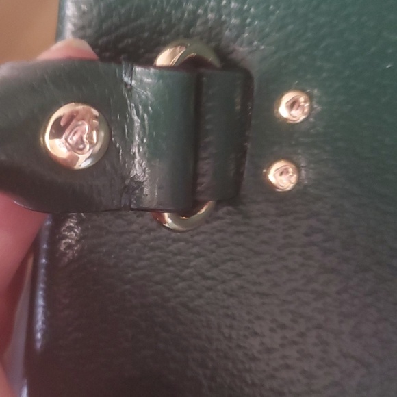 Kate Spade New York Camryn Wellesley Satchel Crossbody Green Leather Bag. - Picture 14 of 16